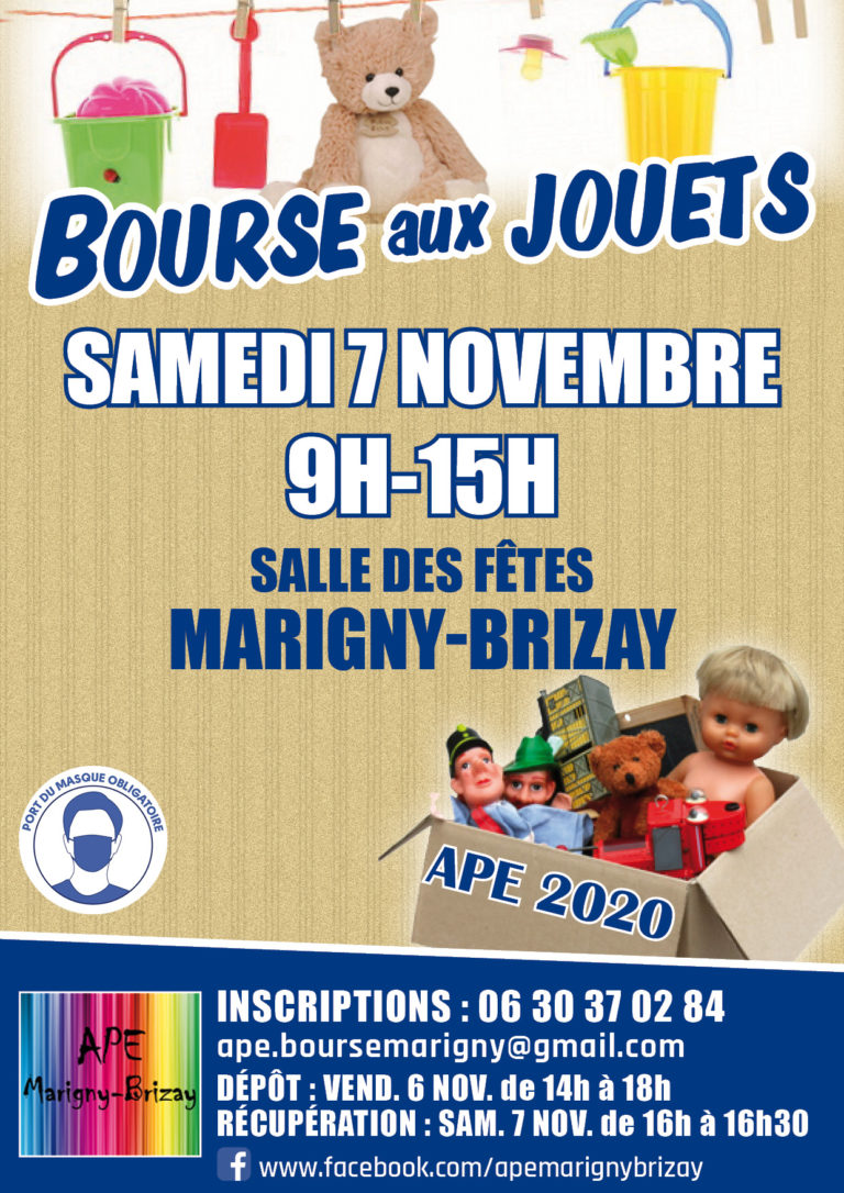 Affiche bourse aux jouets Marigny du 07-11-20