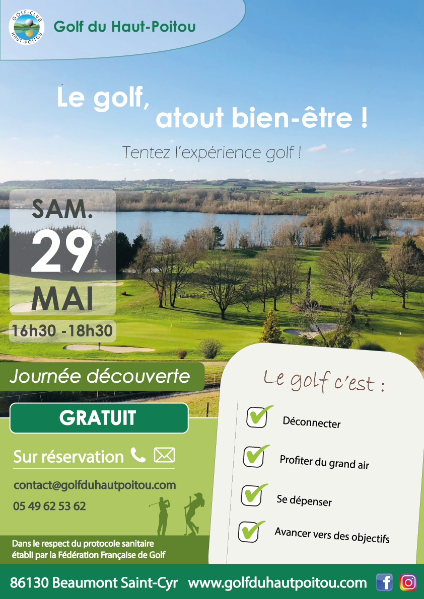 JOURNÉE DÉCOUVERTE DU GOLF GRATUITE AU GOLF DU HAUT-POITOU | Tendances ...