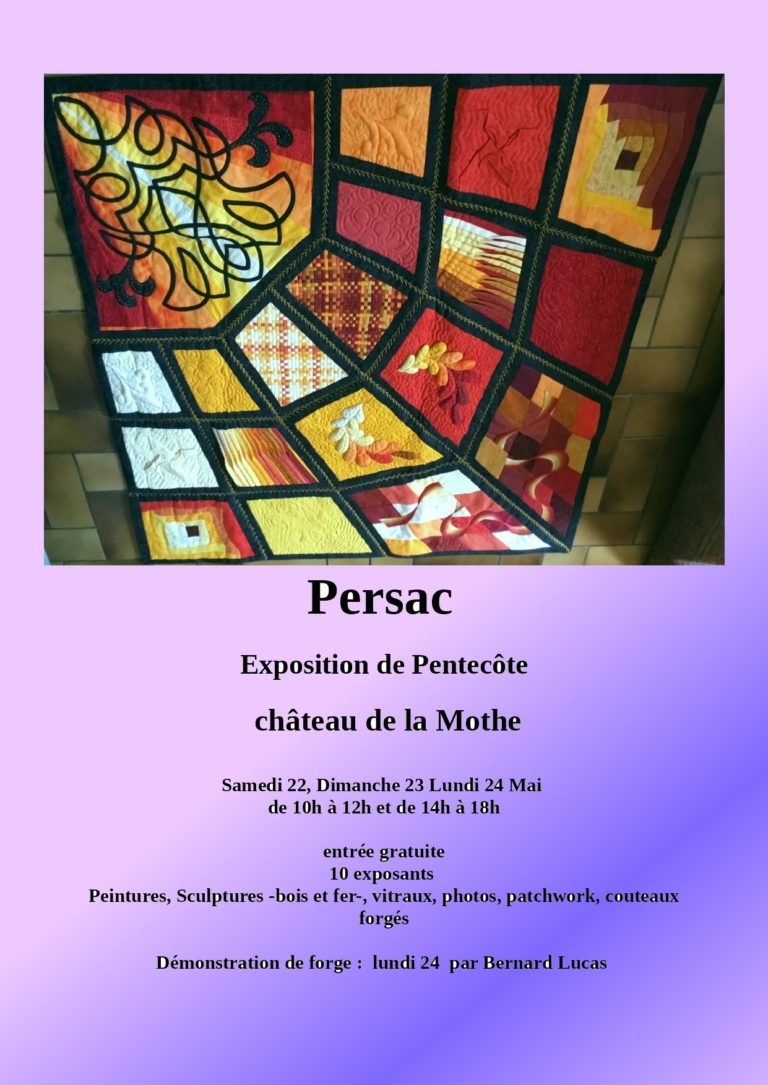 affiche Persac du 22 au 24 mai 2021