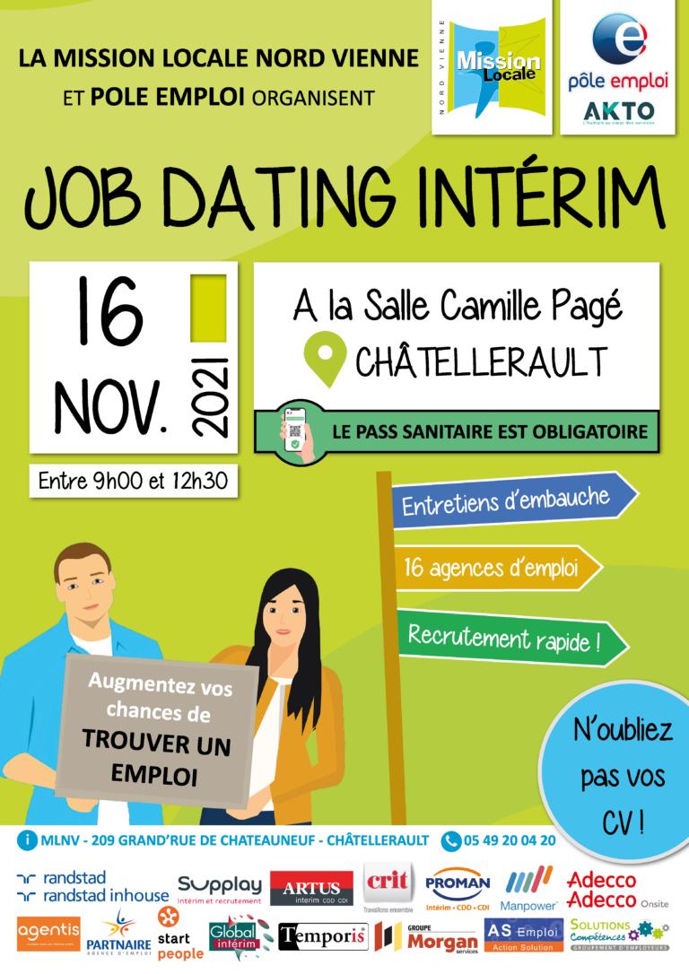 Affiche A3 Job dating intérim