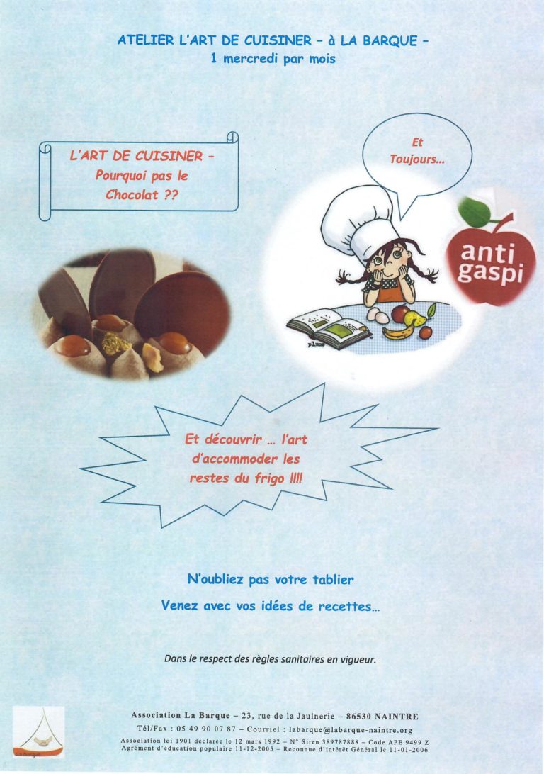 affiche art de cuisiner