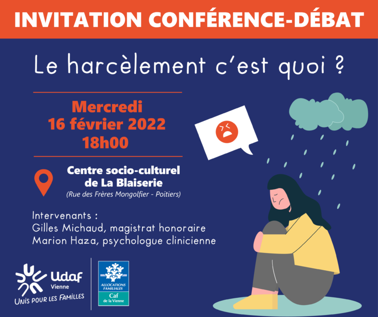 invitation conférence débat le harcèlement c'est quoi