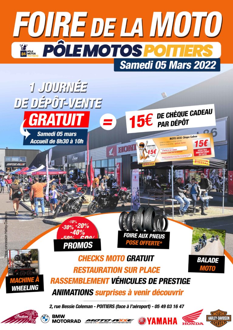 AFFICHE foire de la moto A3 2022