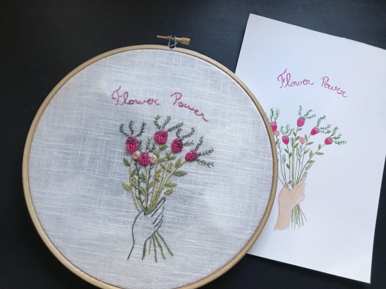 atelier broderie Flower Power
