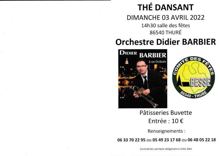thé dansant du 3 avril