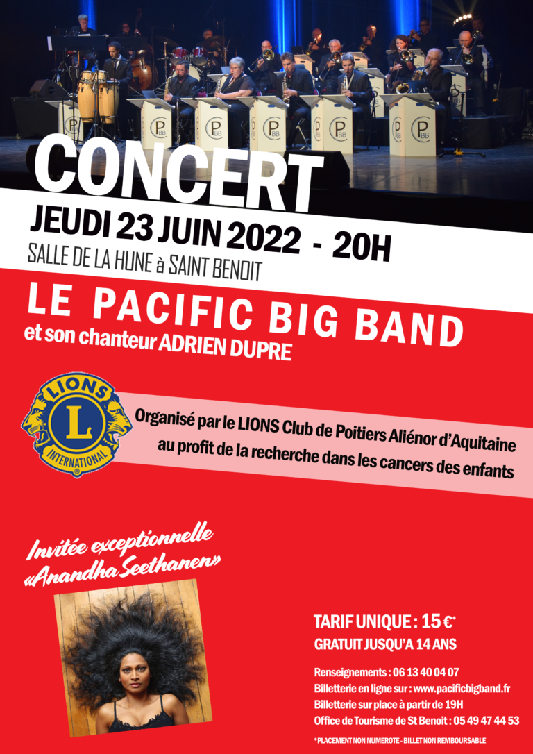 affiche lions club pacific big band Juin 2022
